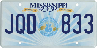 MS license plate JQD833
