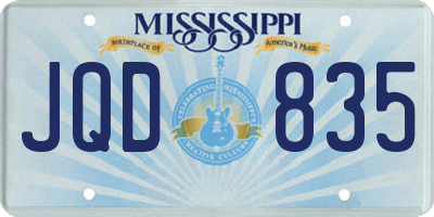 MS license plate JQD835