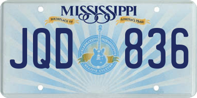 MS license plate JQD836