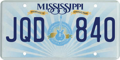 MS license plate JQD840