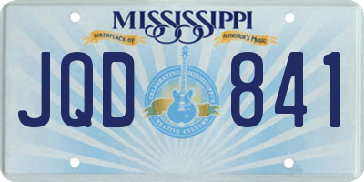 MS license plate JQD841