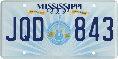 MS license plate JQD843