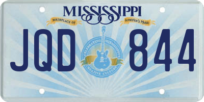 MS license plate JQD844