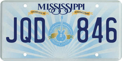 MS license plate JQD846