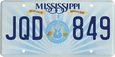 MS license plate JQD849