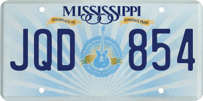 MS license plate JQD854