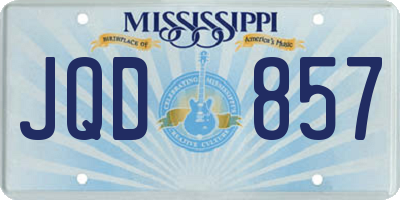 MS license plate JQD857