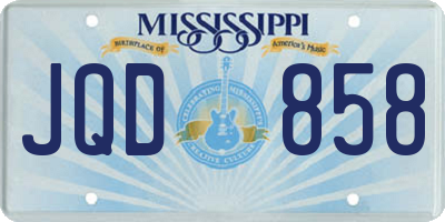 MS license plate JQD858