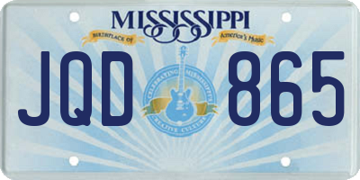 MS license plate JQD865