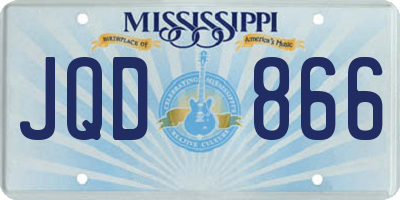 MS license plate JQD866