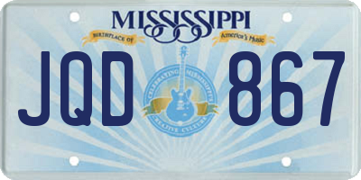 MS license plate JQD867