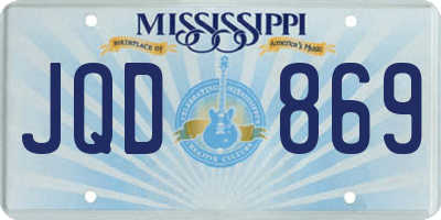 MS license plate JQD869