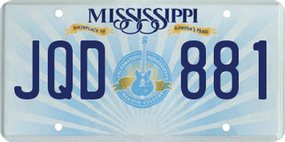 MS license plate JQD881