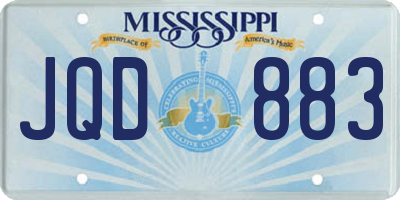 MS license plate JQD883
