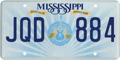 MS license plate JQD884