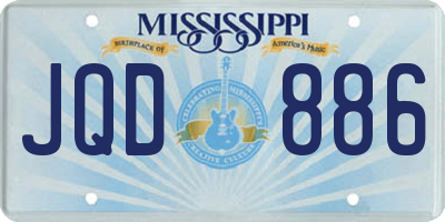 MS license plate JQD886