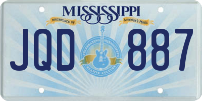 MS license plate JQD887