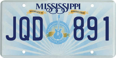 MS license plate JQD891