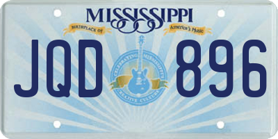 MS license plate JQD896