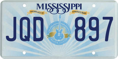 MS license plate JQD897
