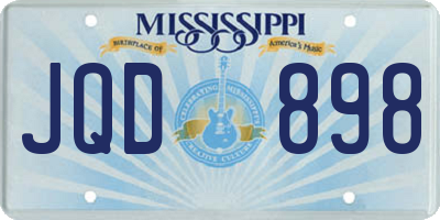 MS license plate JQD898
