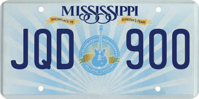 MS license plate JQD900