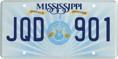 MS license plate JQD901