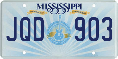 MS license plate JQD903