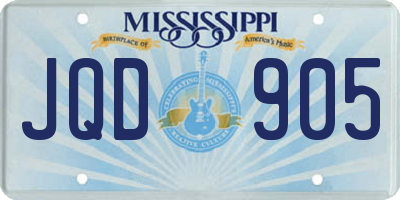 MS license plate JQD905
