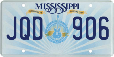MS license plate JQD906