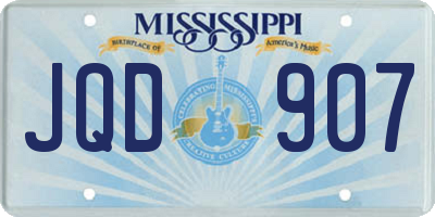 MS license plate JQD907