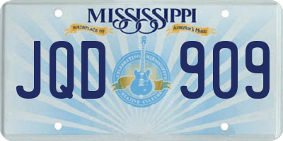 MS license plate JQD909