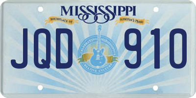 MS license plate JQD910