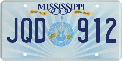 MS license plate JQD912