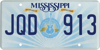 MS license plate JQD913
