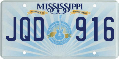 MS license plate JQD916