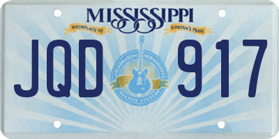 MS license plate JQD917