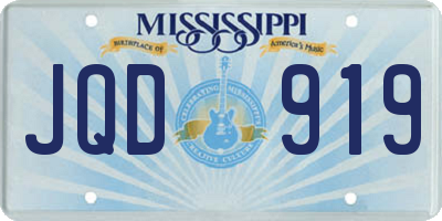 MS license plate JQD919