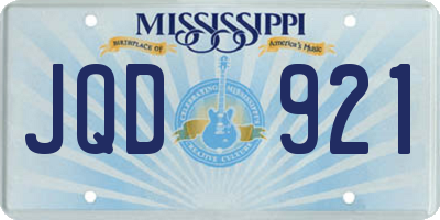 MS license plate JQD921