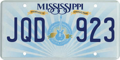 MS license plate JQD923