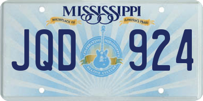 MS license plate JQD924