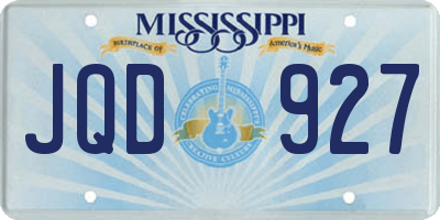 MS license plate JQD927