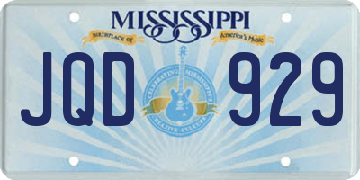 MS license plate JQD929