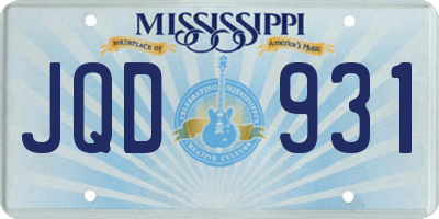 MS license plate JQD931