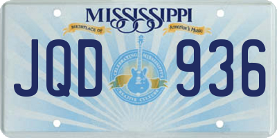 MS license plate JQD936