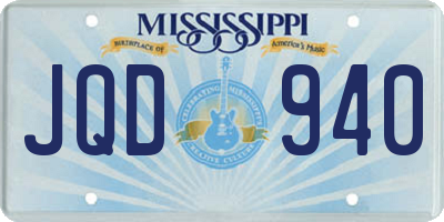 MS license plate JQD940