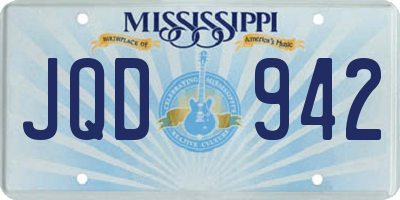 MS license plate JQD942