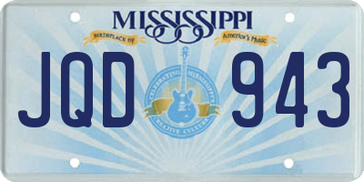 MS license plate JQD943