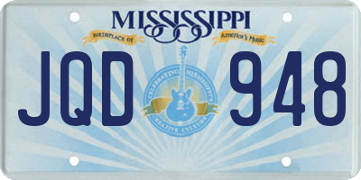 MS license plate JQD948