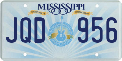 MS license plate JQD956